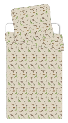 Sengetøy til barn - 100x140 cm - Dinosaurer - 100% bomull - Mykt og fint sengetøy